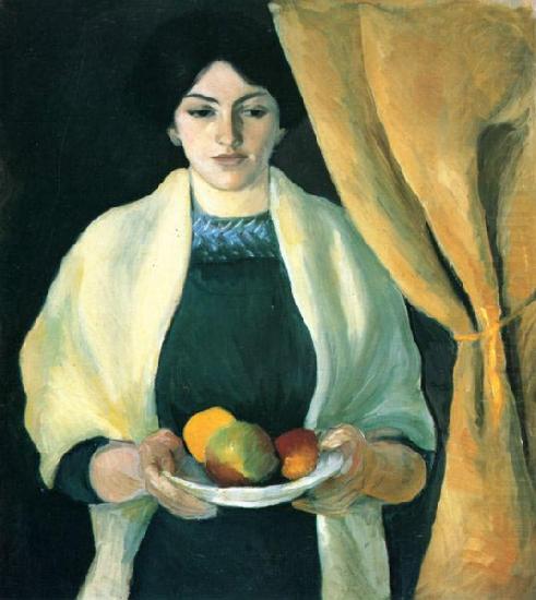 August Macke Portrat mit Apfeln china oil painting image